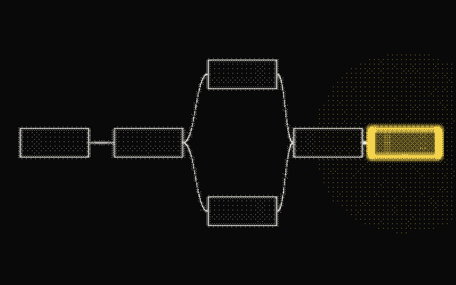 The run drawn as a clean flow graph with the failed step highlighted